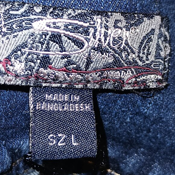 Silver Jeans Co. Big Girls' Cassie Cropped Dark Wash Jean Jacket Large - Picture 8 of 9